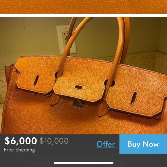 Hermès orange birkin scammer. BUYER BEWARE!! Mr4000553 or BLU J - Picture 2 of 3